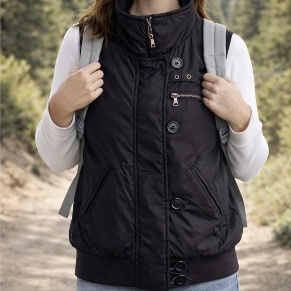 Ralph Lauren women’s small black down insulated quilted puffer vest